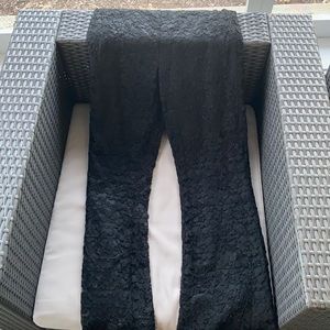 Black lace pants